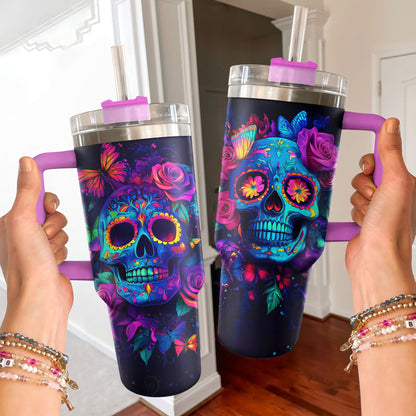 Glänzender Becher „Sugar Skull“