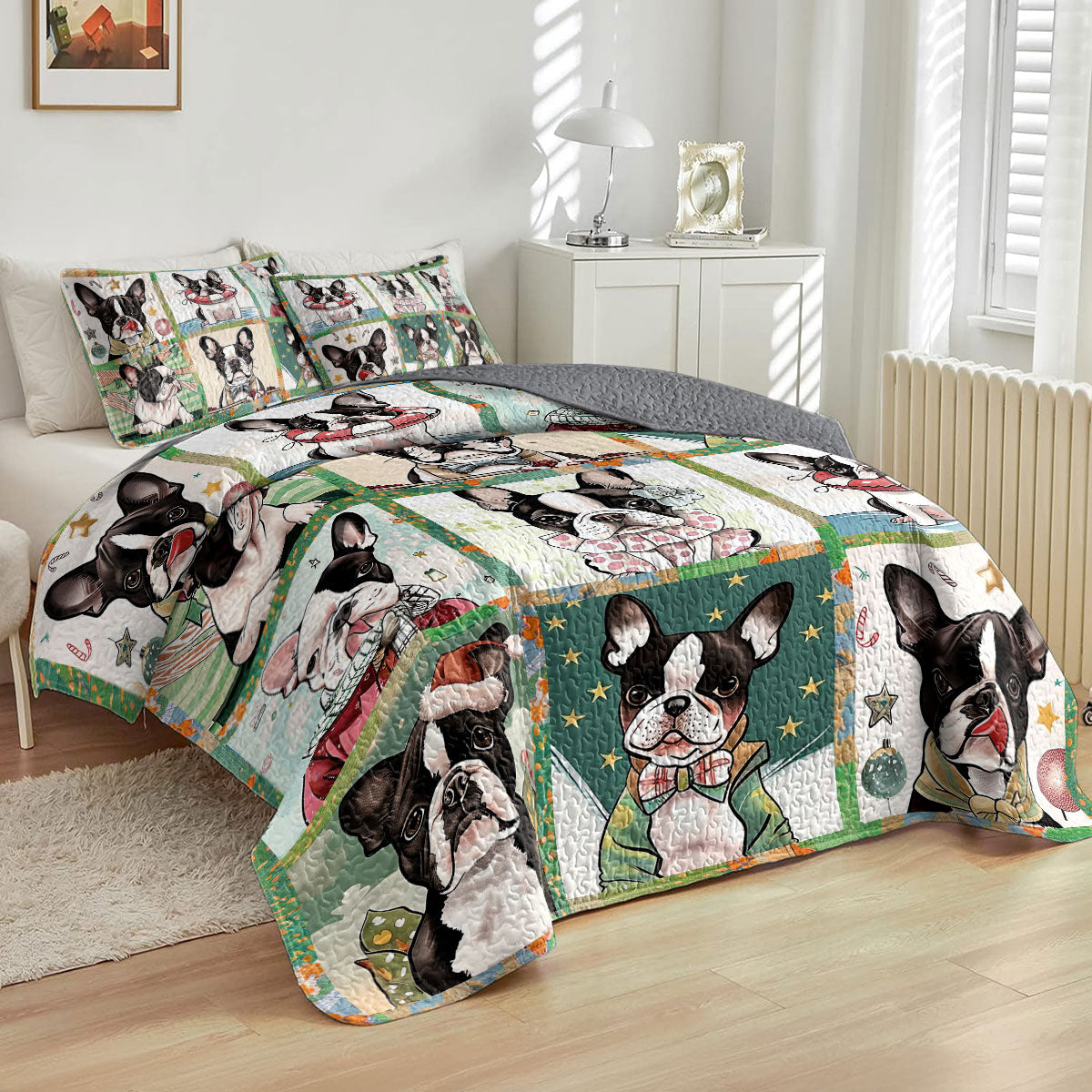 Shineful All Season Quilt 3-Piece Set Lovely Cute Buddies