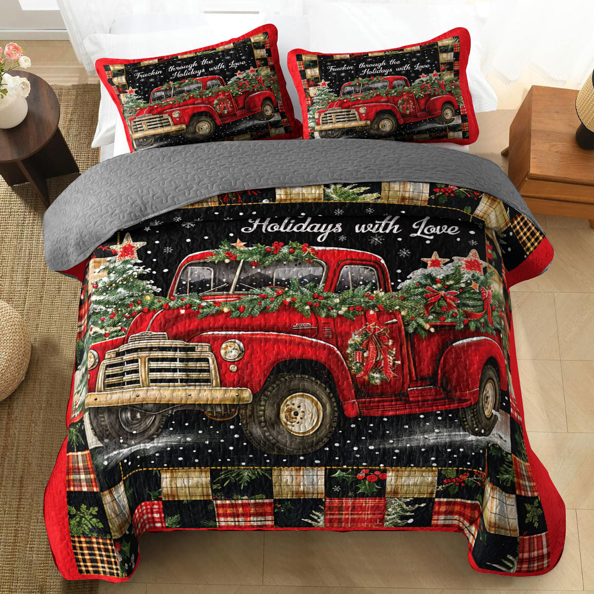 Shineful All Season Quilt 3-Piece Set Holiday Joyride