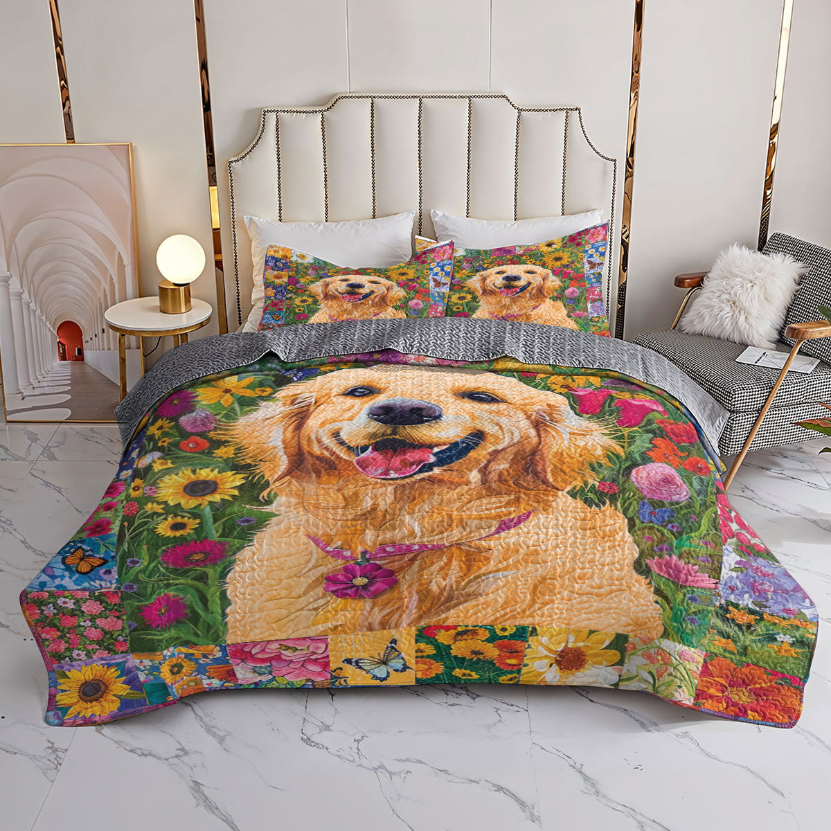 Shineful All Season Quilt 3-Piece Set Sunshine Paws