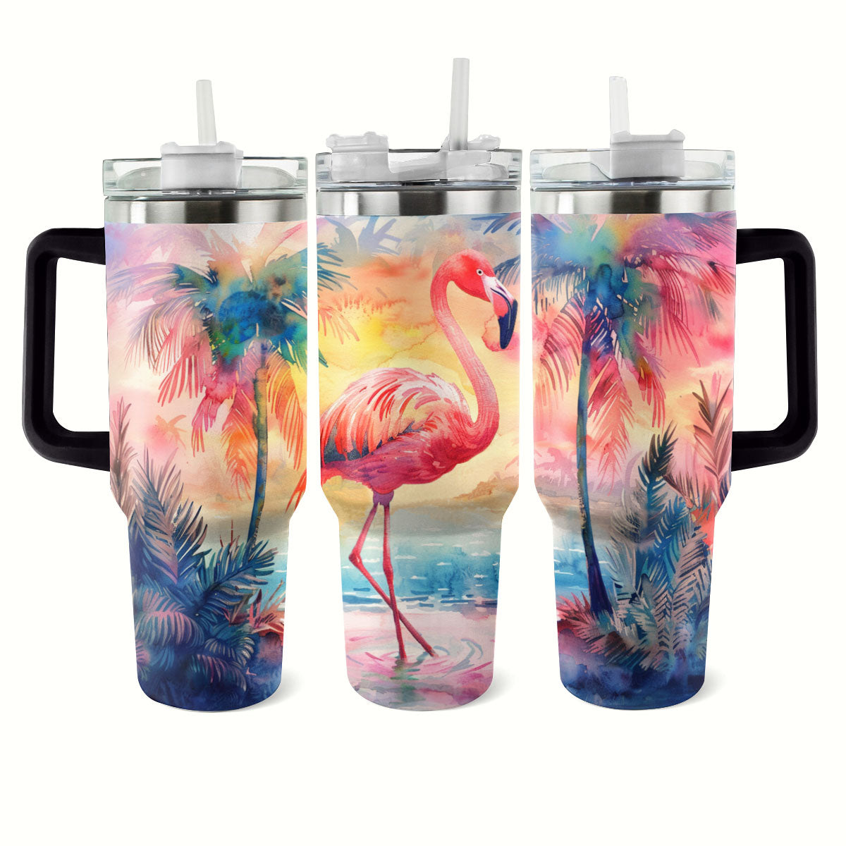 Shineful Tumbler Paradise Island Flamingo