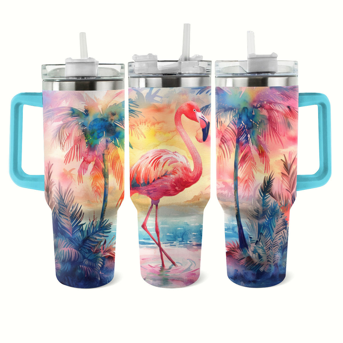 Shineful Tumbler Paradise Island Flamingo