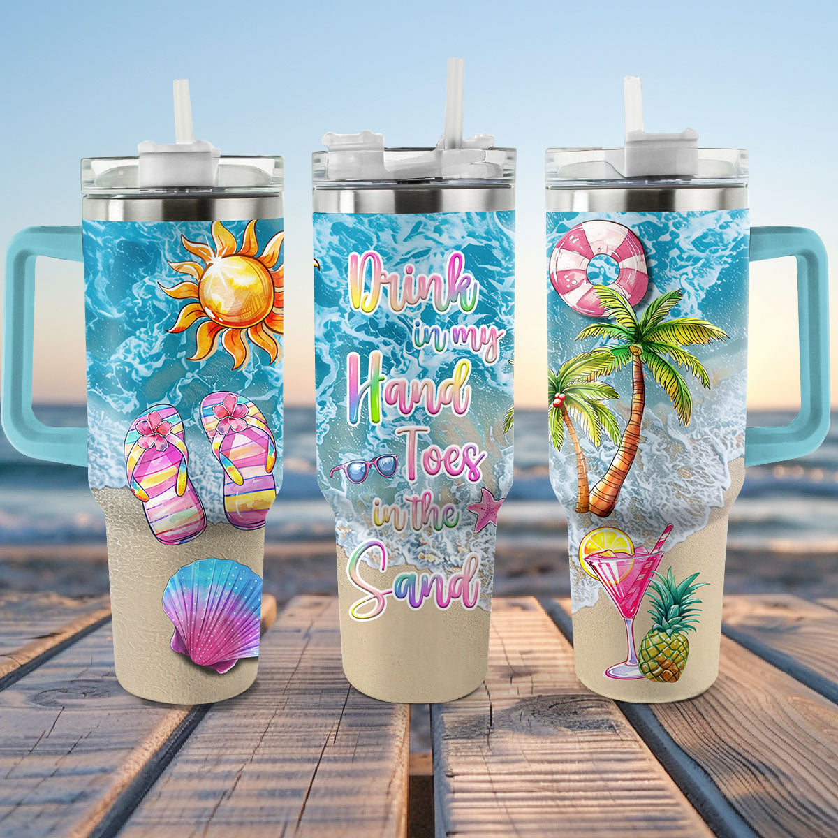 Shineful Tumbler Sandy Summer