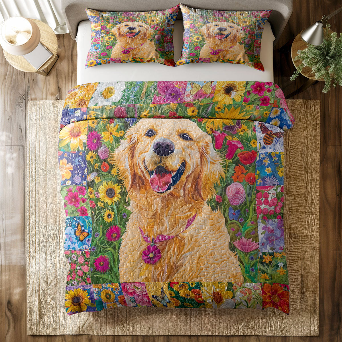 Shineful All Season Quilt 3-Piece Set Sunshine Paws