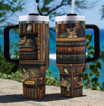 Shineful Tumbler Cat, Book, Crow