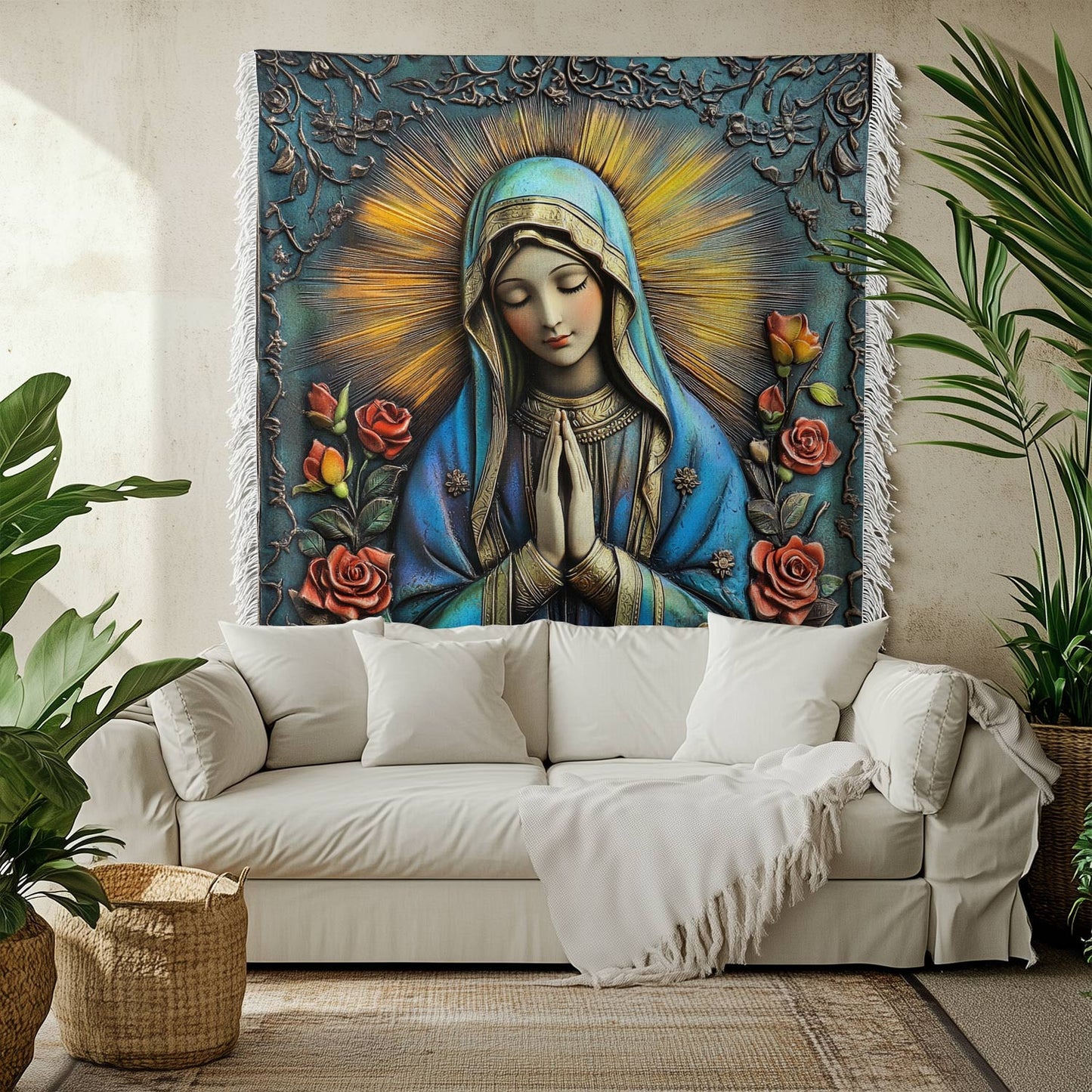 Shineful Woven Tapestry Throw Blanket Blessed Radiance