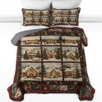 Shineful All Season Quilt 3-Piece Set - Winter Village