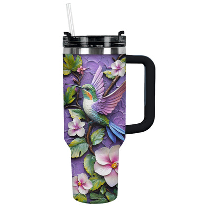 Shineful Glossy Tumbler Blossom Hummingbird