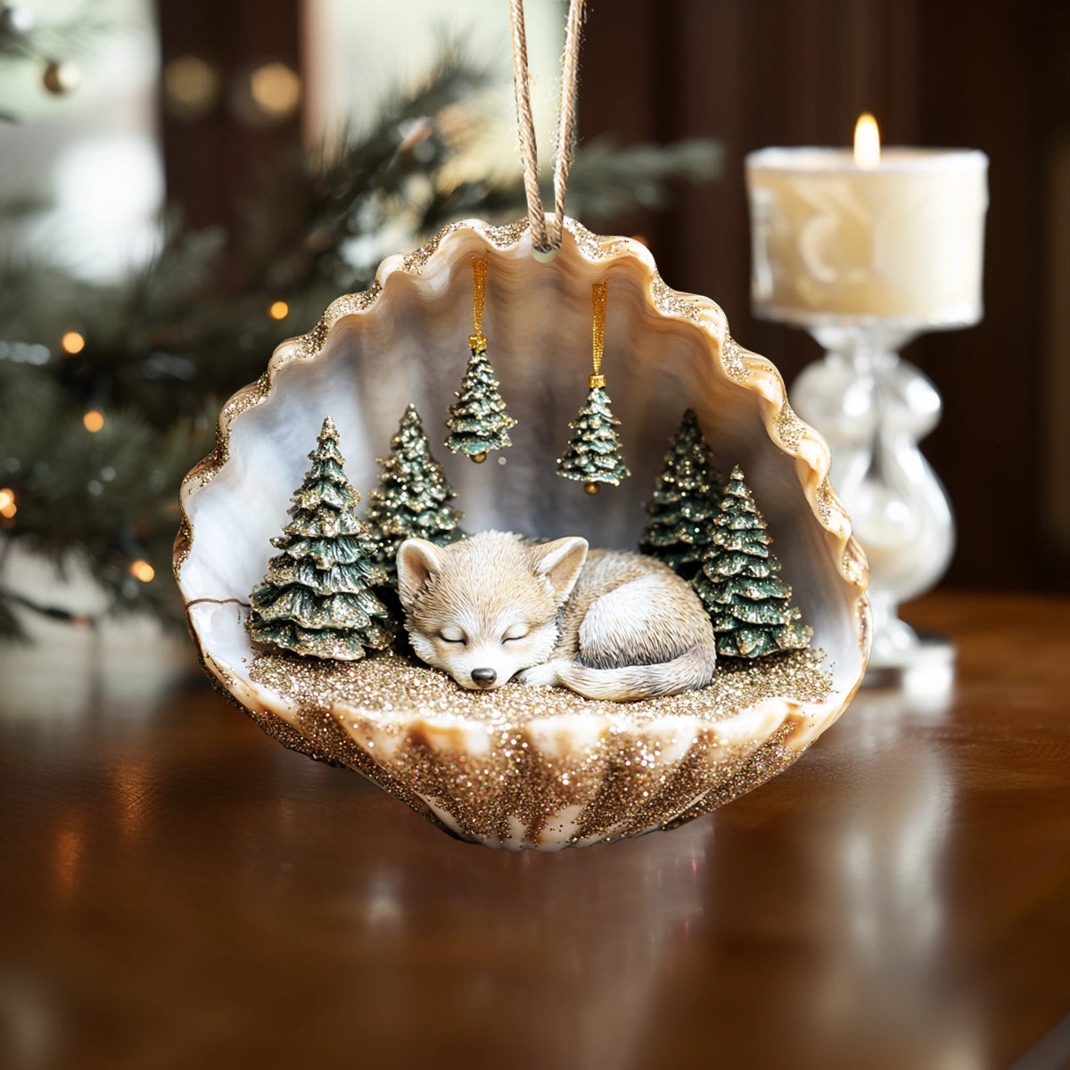 Shineful 2D Acrylic Ornament Cozy Woodland Haven