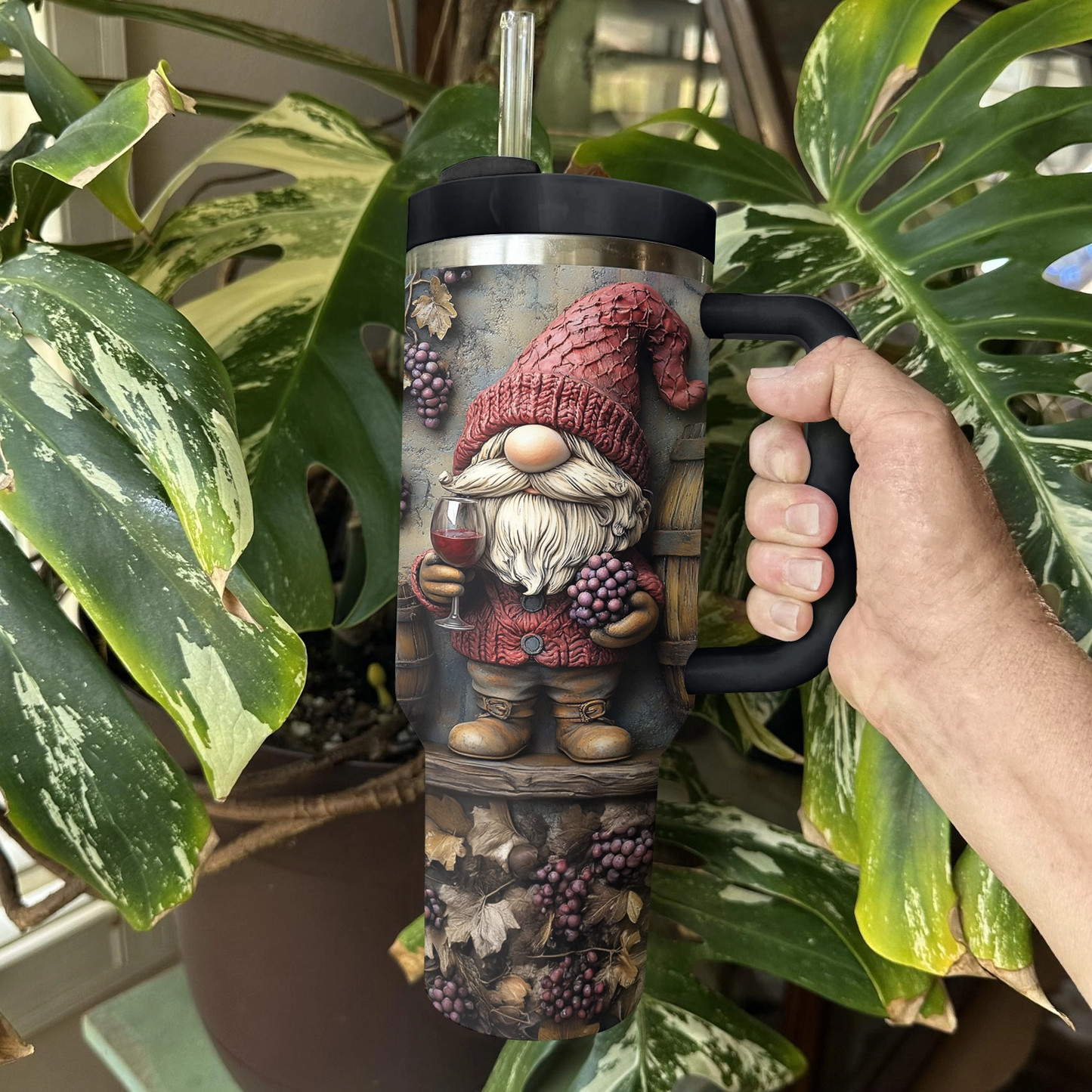 Shineful Tumbler Vineyard Gnome