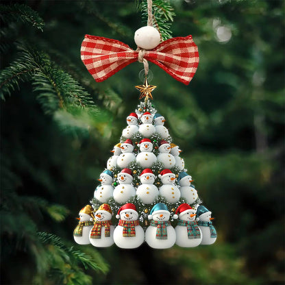 Shineful 2D Acrylic Ornament Happy Snowmen