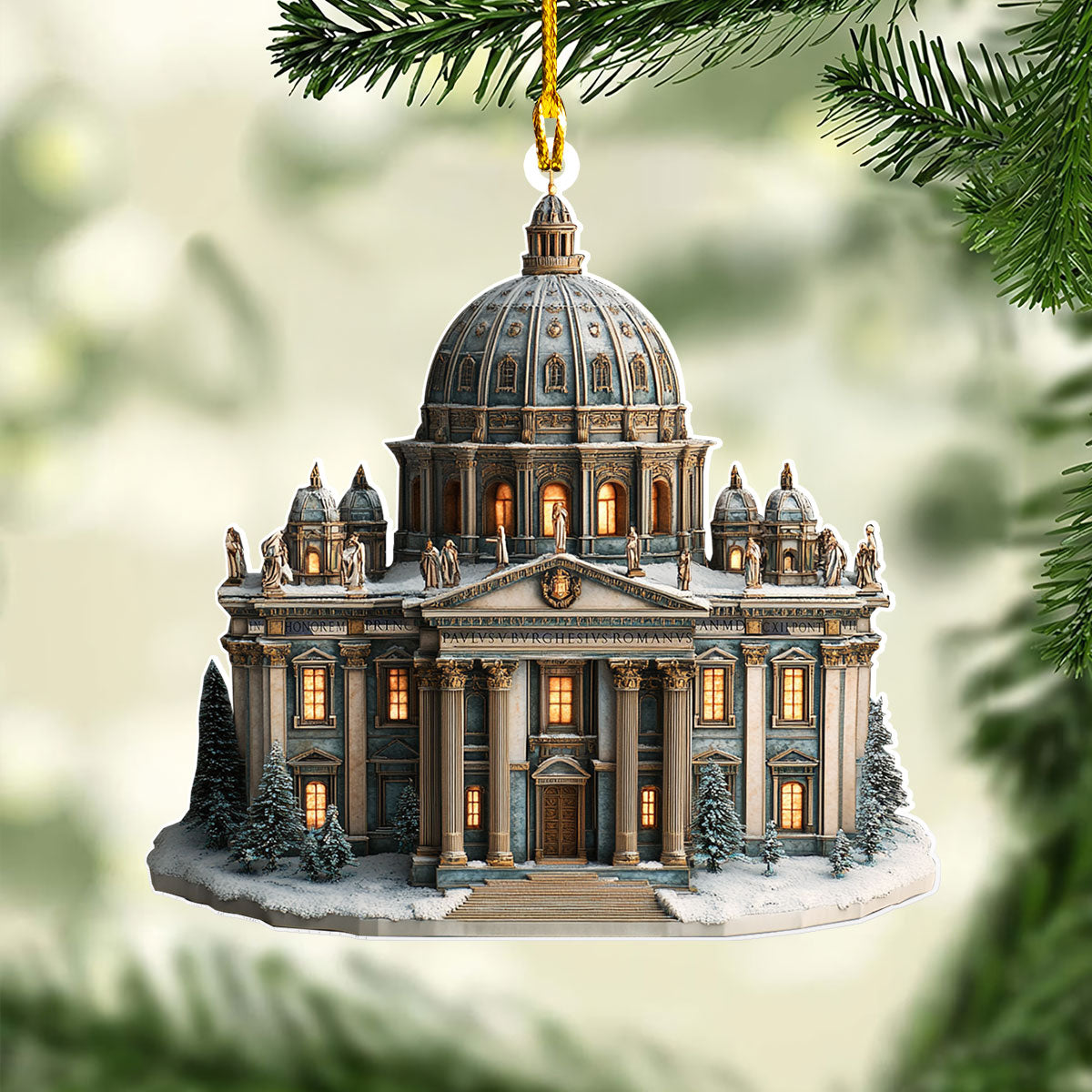 Shineful 2D Acrylic Ornament - Majestic St. Peter's Basilica