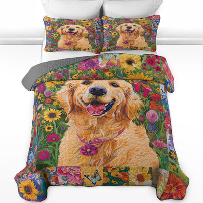 Shineful All Season Quilt 3-Piece Set Sunshine Paws