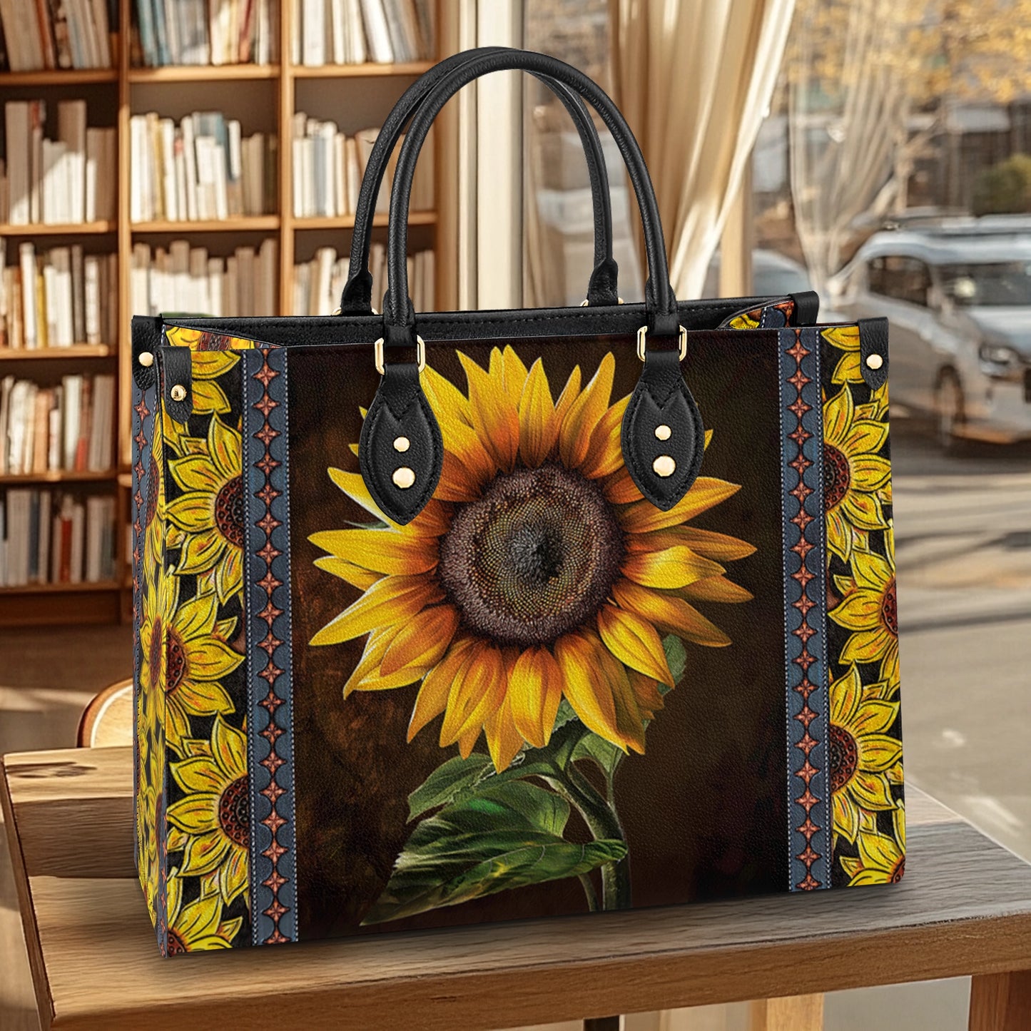 Shineful Leather Bag Sunflower Faith Hope