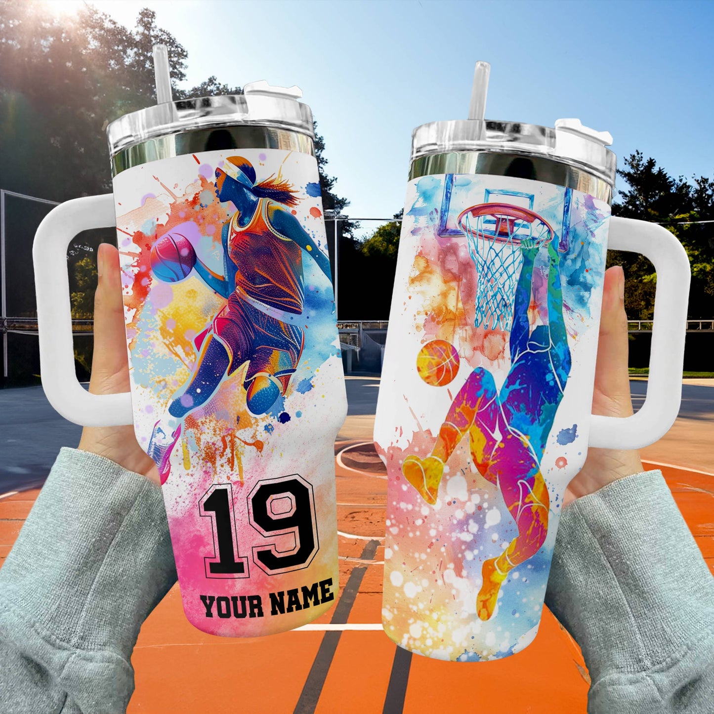 Shineful Tumbler Basketball personalize 3