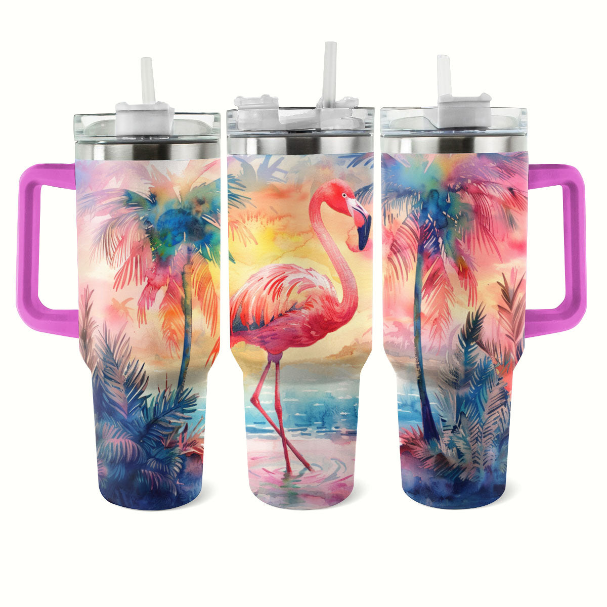 Shineful Tumbler Paradise Island Flamingo