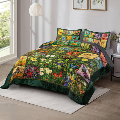 Shineful All Season Quilt 3-Piece Set Butterfly Meadow