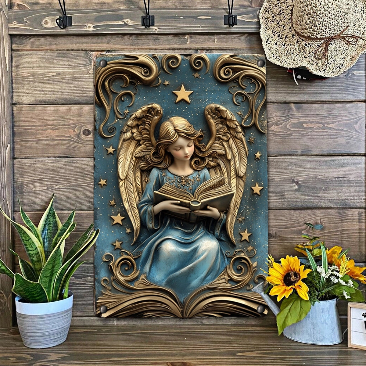 Shineful 2D Metal Sign Angel of Stars and Stories