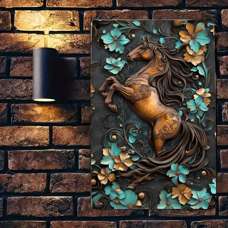 Shineful 2D Metal Sign Horse Ethereal Elegance