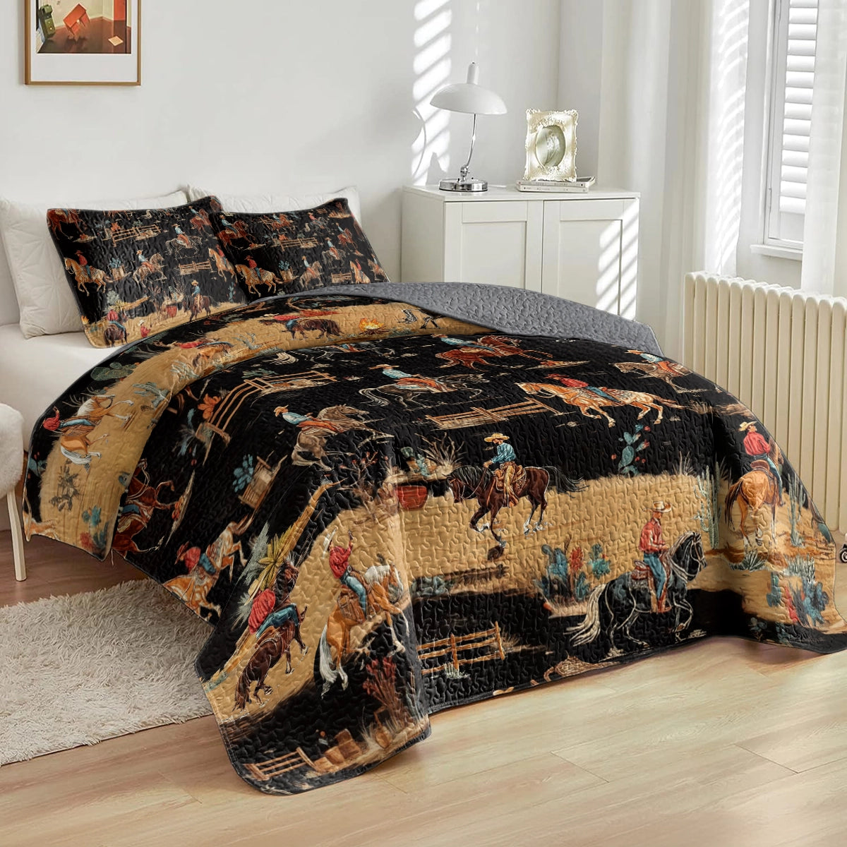 Shineful All Season Quilt 3-Piece Set - Cowboy Trail Dreams