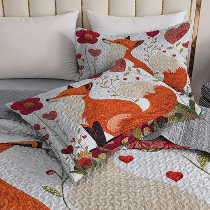 Shineful All Season Quilt 3-Piece Set - Whimsical Fox Love