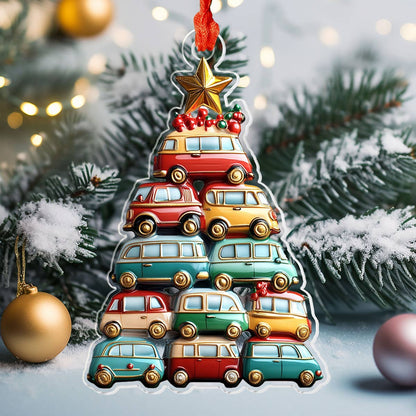 Shineful 2D Acrylic Ornament Camper Christmas Tree