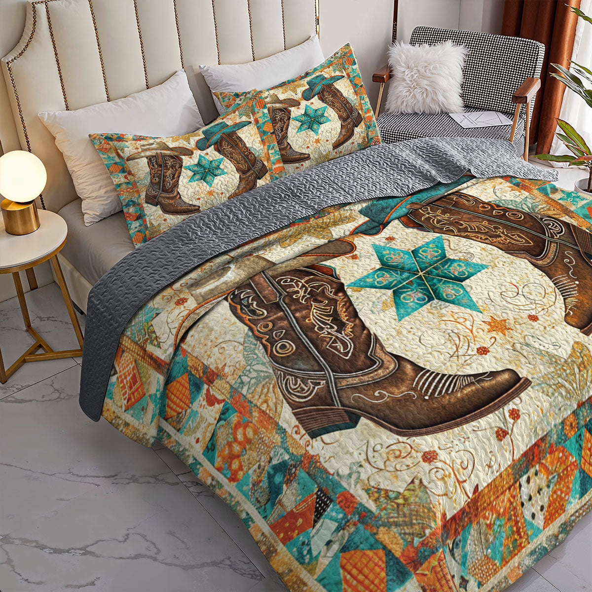 Shineful All Season Quilt 3-Piece Set Cowboy Star