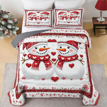 Shineful All Season Quilt 3-Piece Set Frosty Love