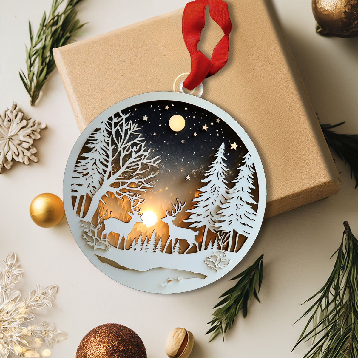 Shineful 2D Acrylic Ornament - Winter Wonderland Dee