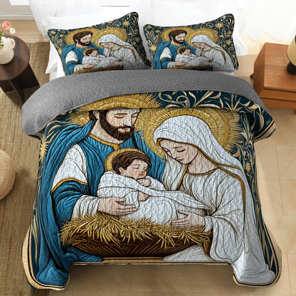 Shineful All Season Quilt 3-Piece Set The Holy Family