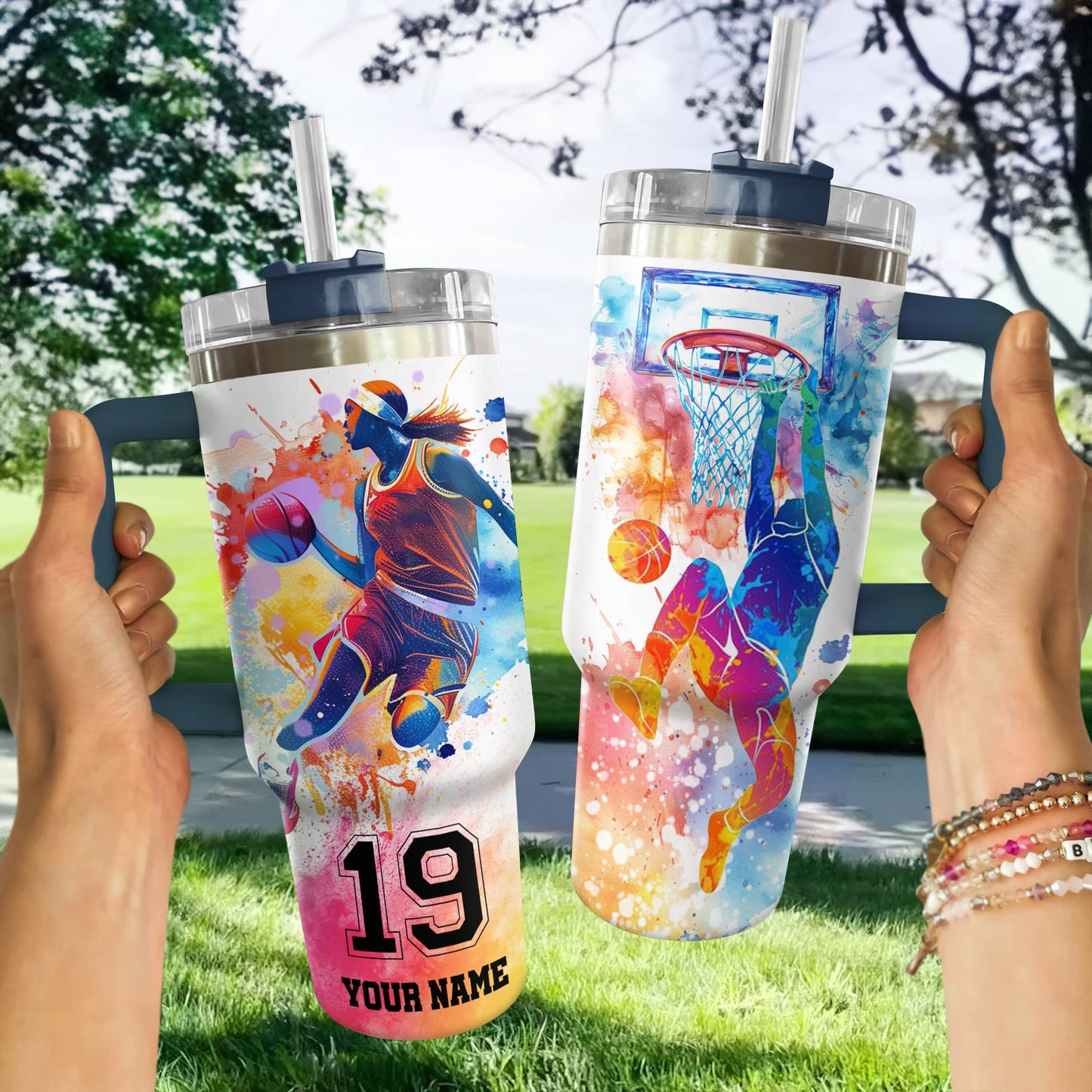 Shineful Tumbler Basketball personalize 3