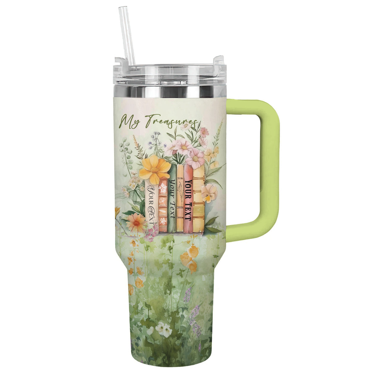 Reading Shineful™ Tumbler Custom Text Nl09 Green 40Oz