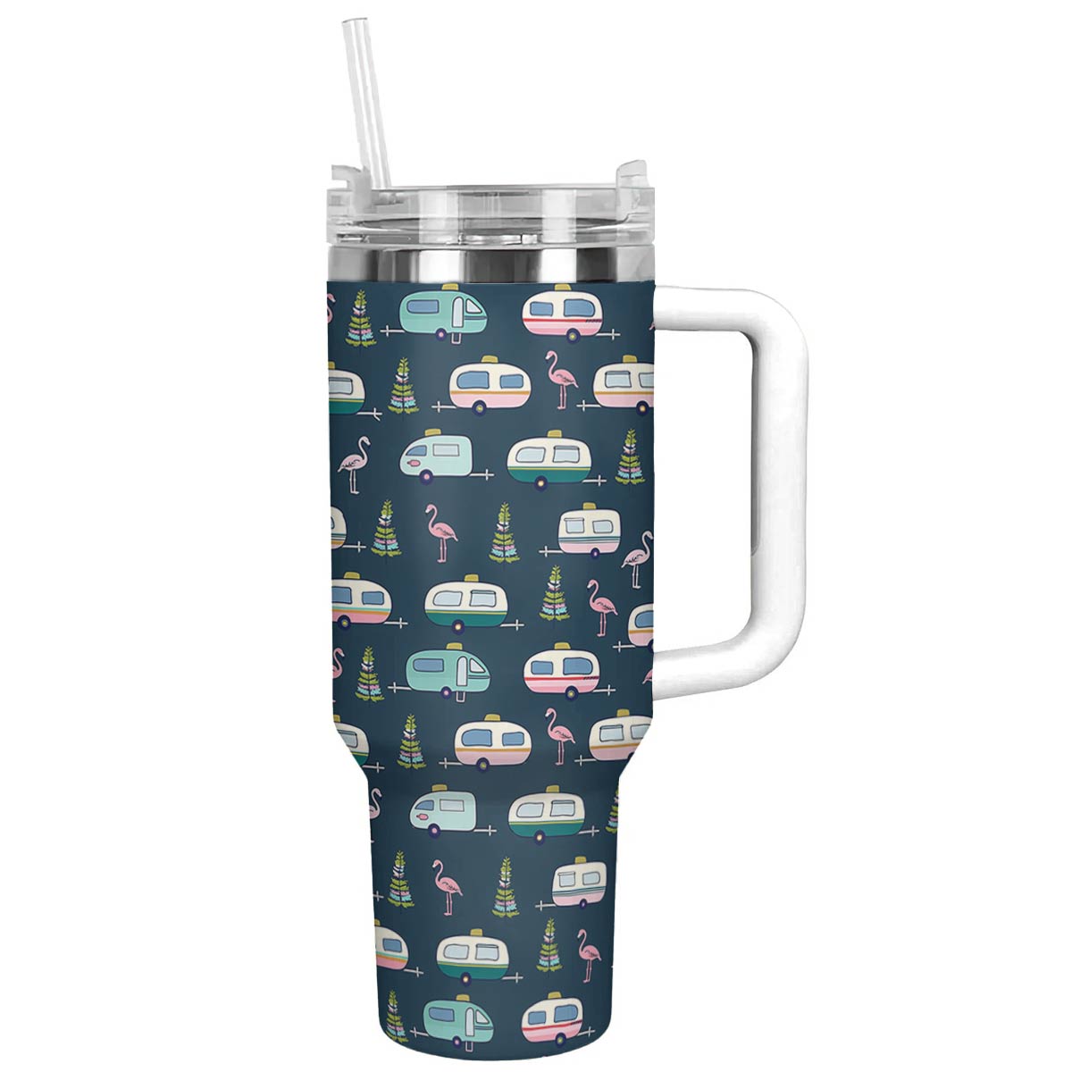 Shineful Tumbler Happy Camping Flamingo