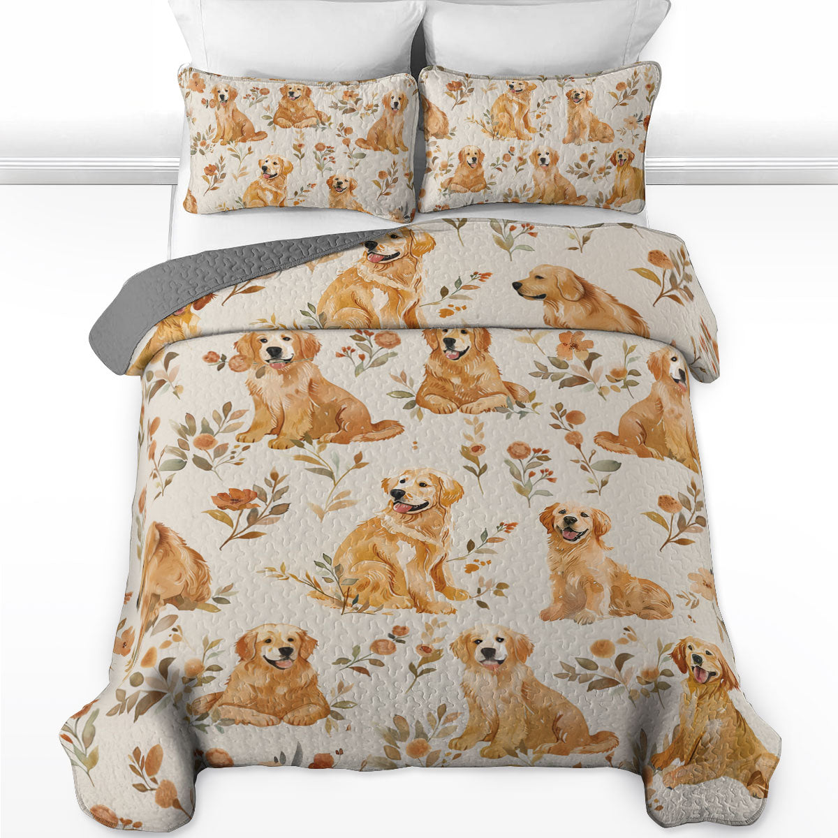 Shineful All Season Quilt 3-Piece Set Happy Golden Moment