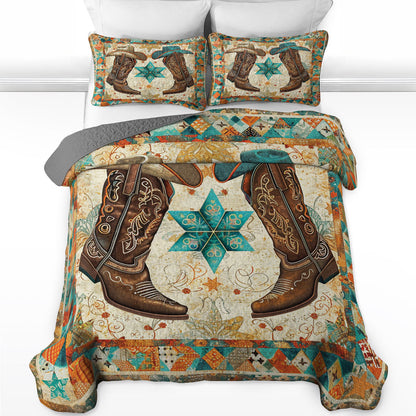 Shineful All Season Quilt 3-Piece Set Cowboy Star