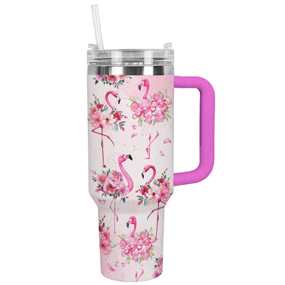 Shineful Tumbler Elegant Flamingo Garden