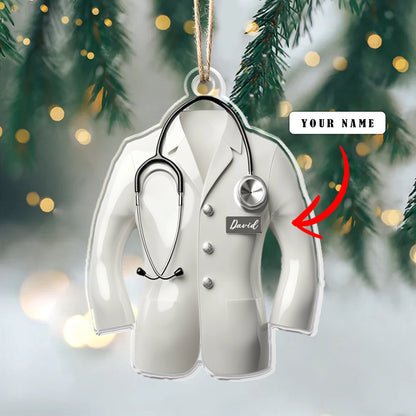 Shineful Personalized 2D Acrylic Ornament - Doctor's White Coat