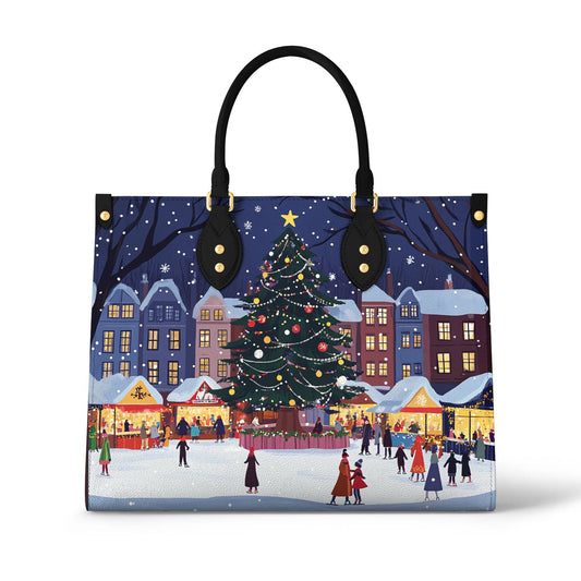 Sac en cuir brillant Marché de Noël