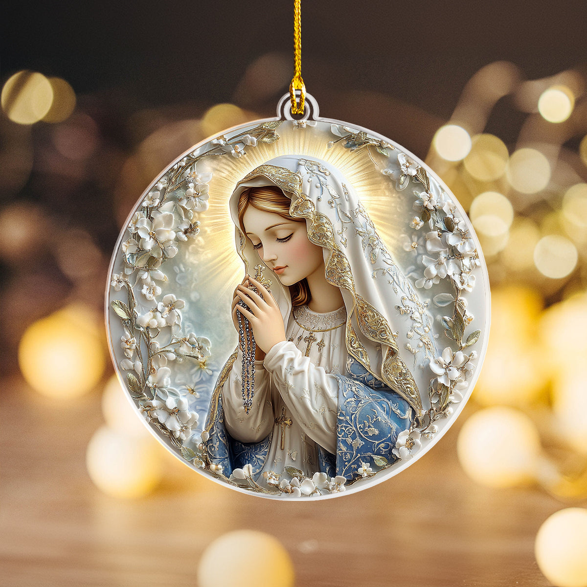 Shineful 2D Acrylic Ornament - Blessed Virgin Mary Rosary