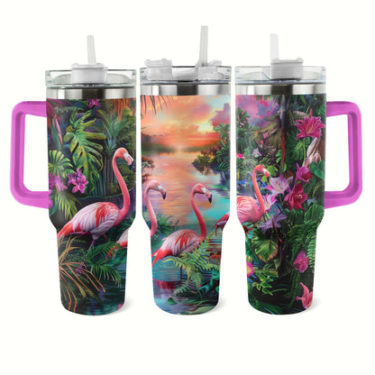 Shineful Tumbler Enchanted Flamingo Oasis