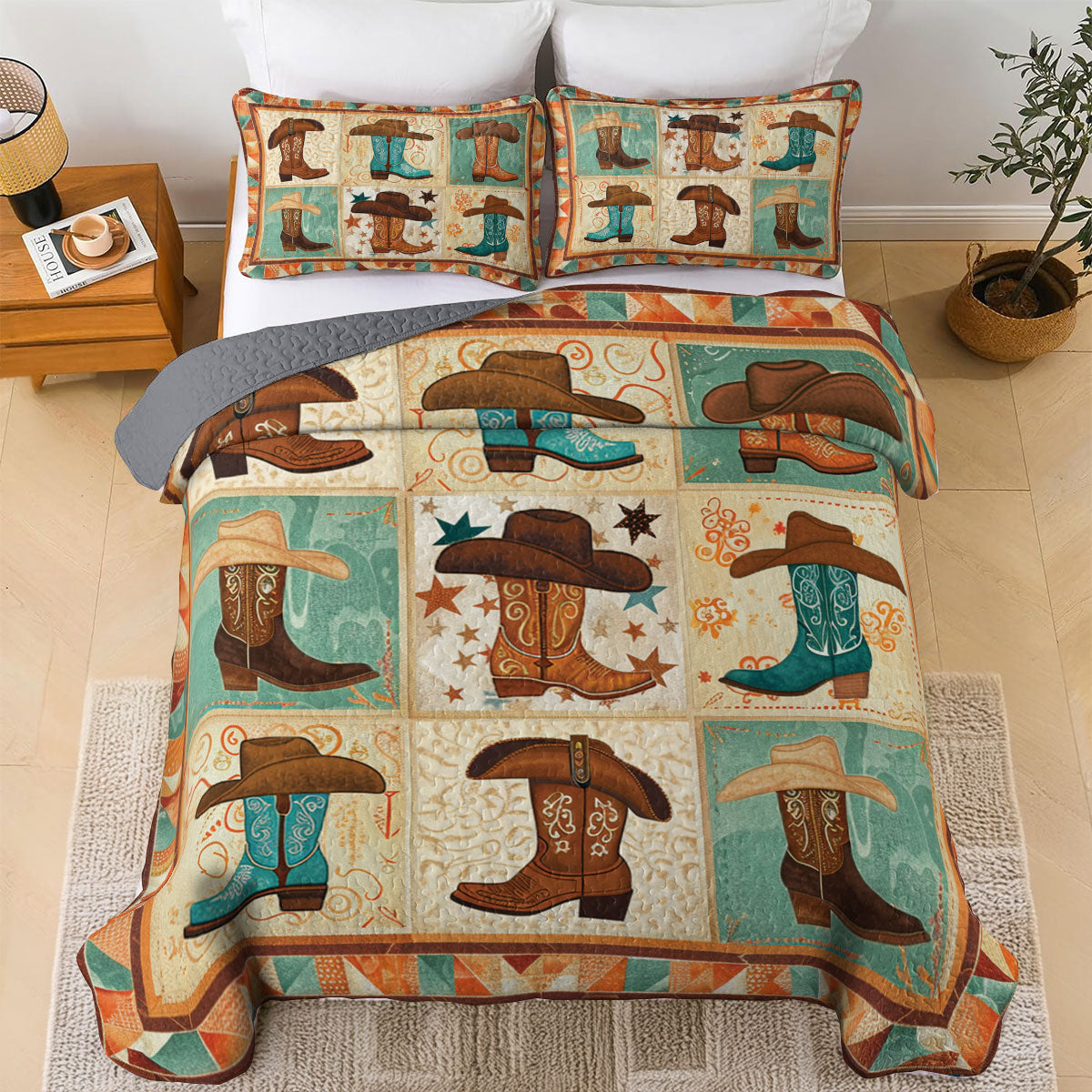 Shineful All Season Quilt 3-Piece Set Western Charm Heritage