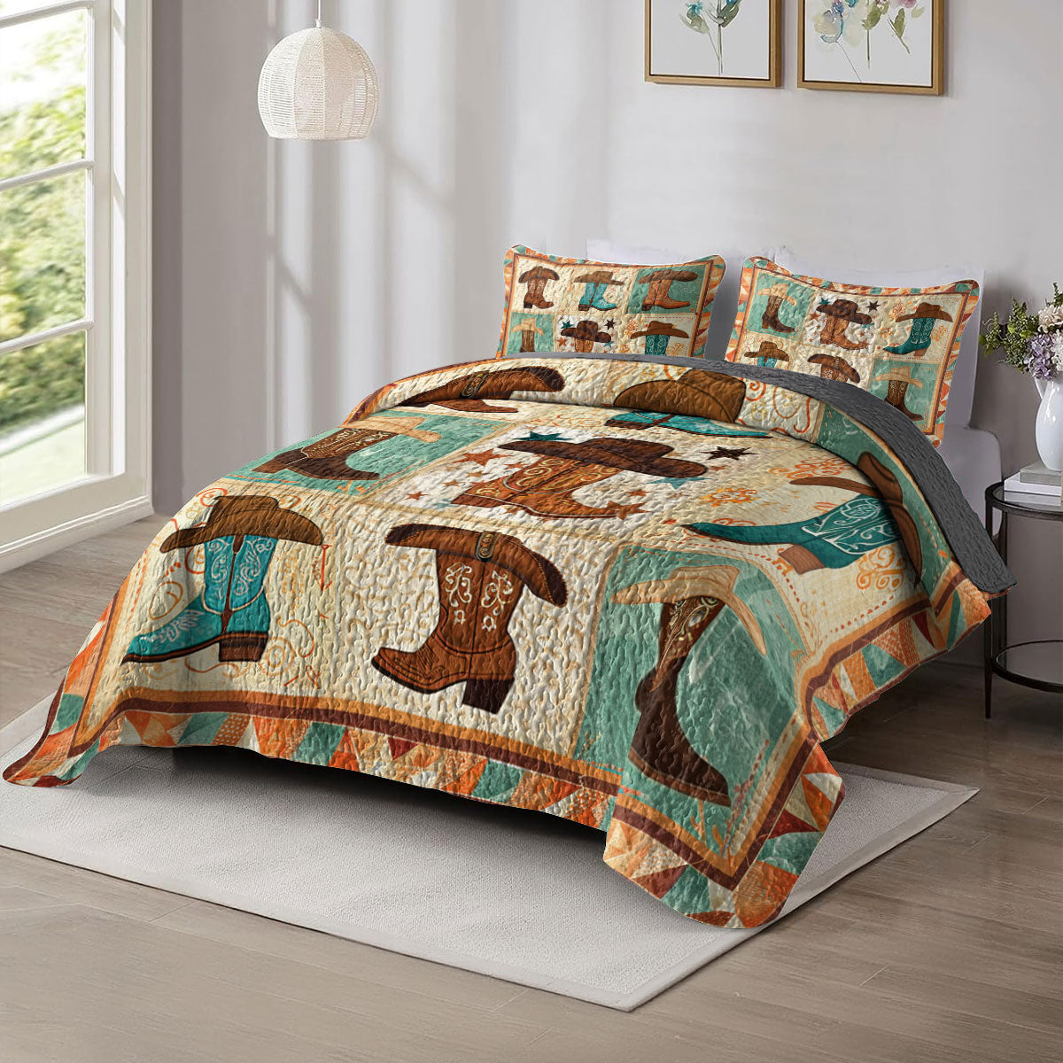 Shineful All Season Quilt 3-teiliges Set Western Charm Heritage