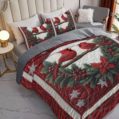 Shineful All Season Quilt 3-teiliges Set Cardinal Comfort