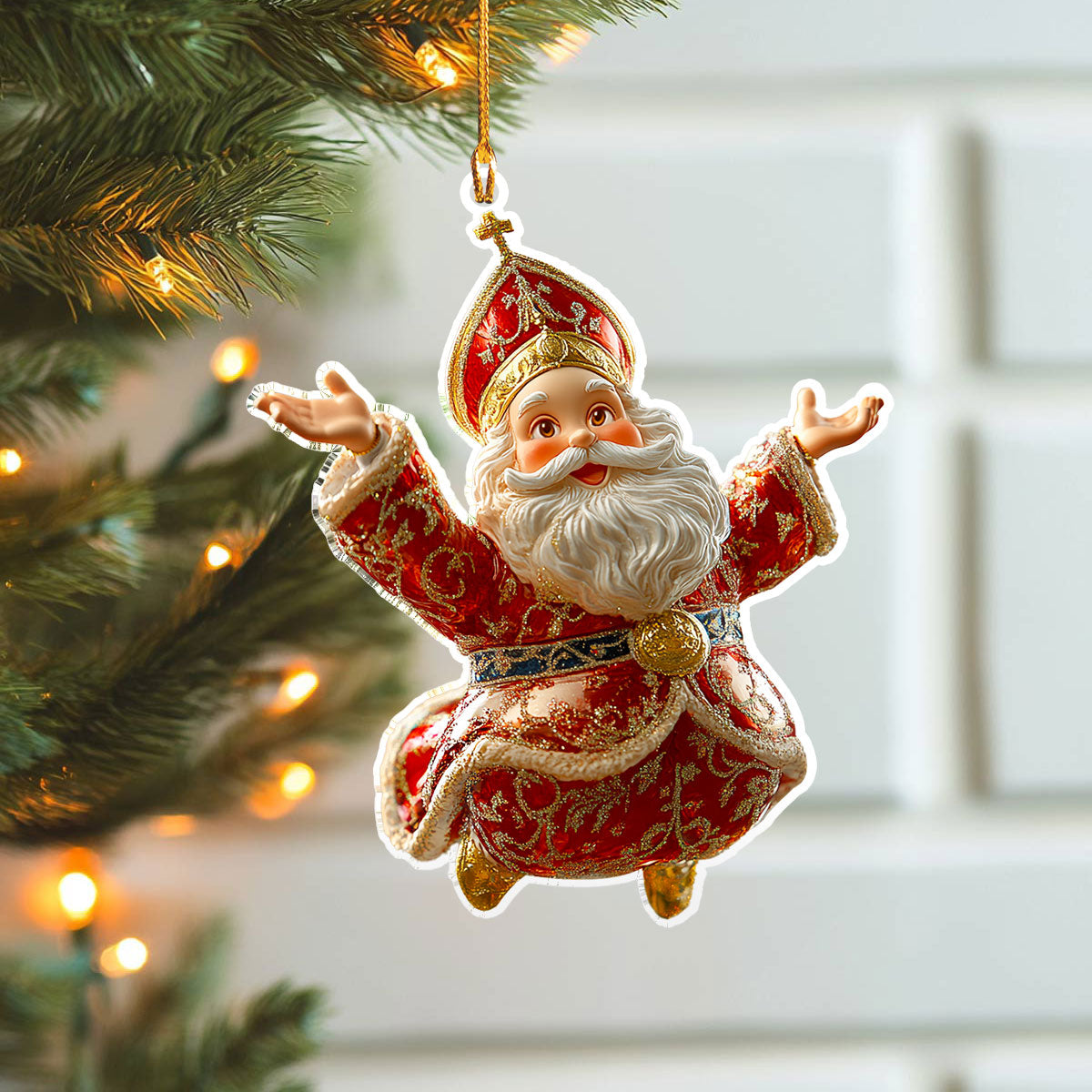 Shineful 2D Acrylic Ornament St Nicholas Cheer