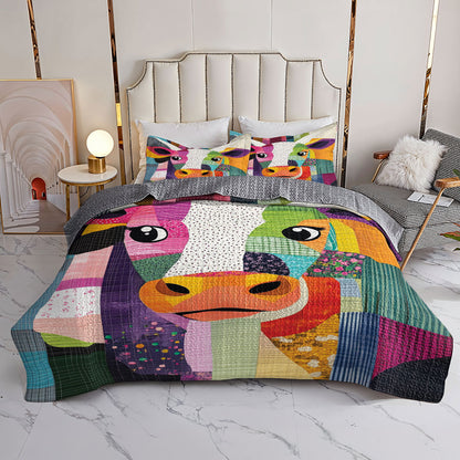 Shineful All Season Quilt 3-Piece Set Moo-velous Dreams