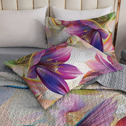 Shineful All Season Quilt 3-Piece Set Hummingbird Blossom