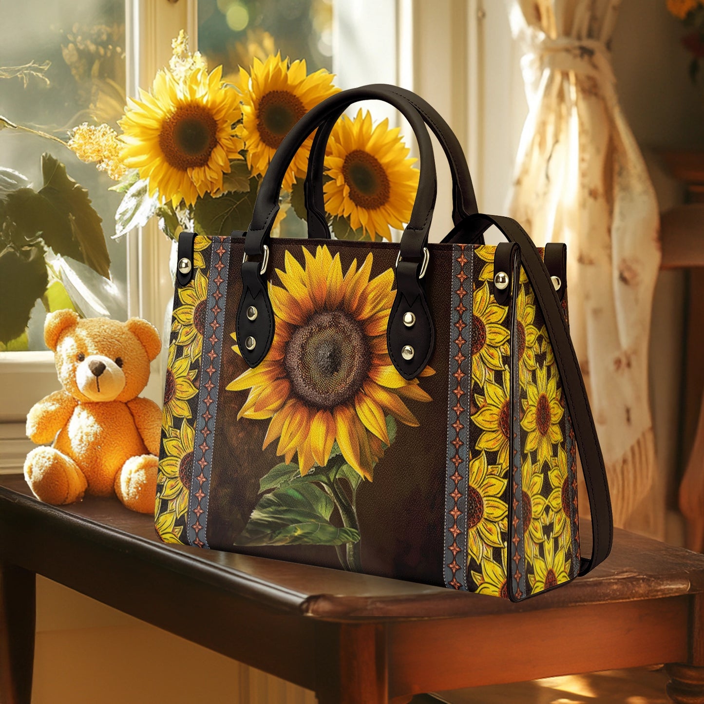 Shineful Leather Bag Sunflower Faith Hope