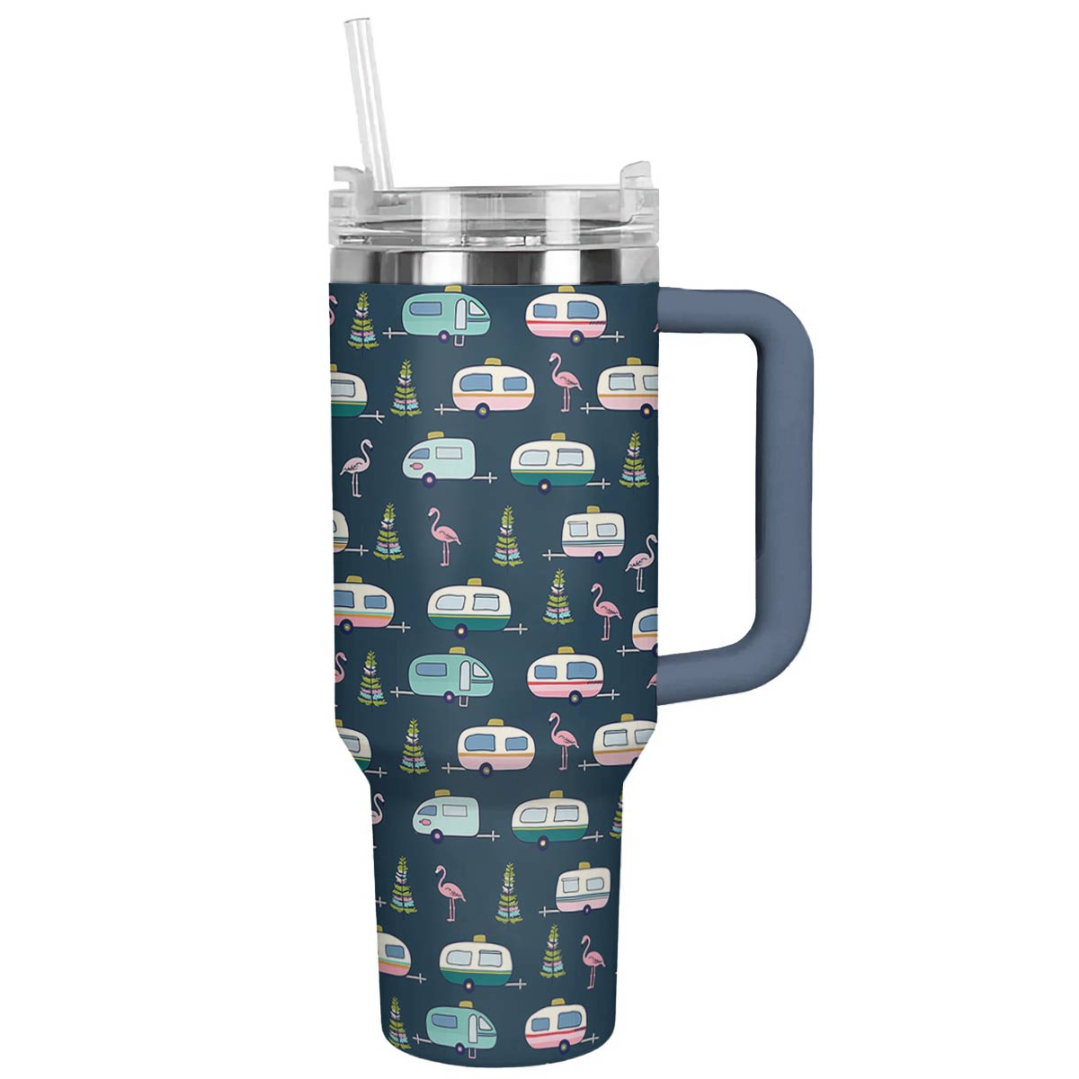 Shineful Tumbler Happy Camping Flamingo