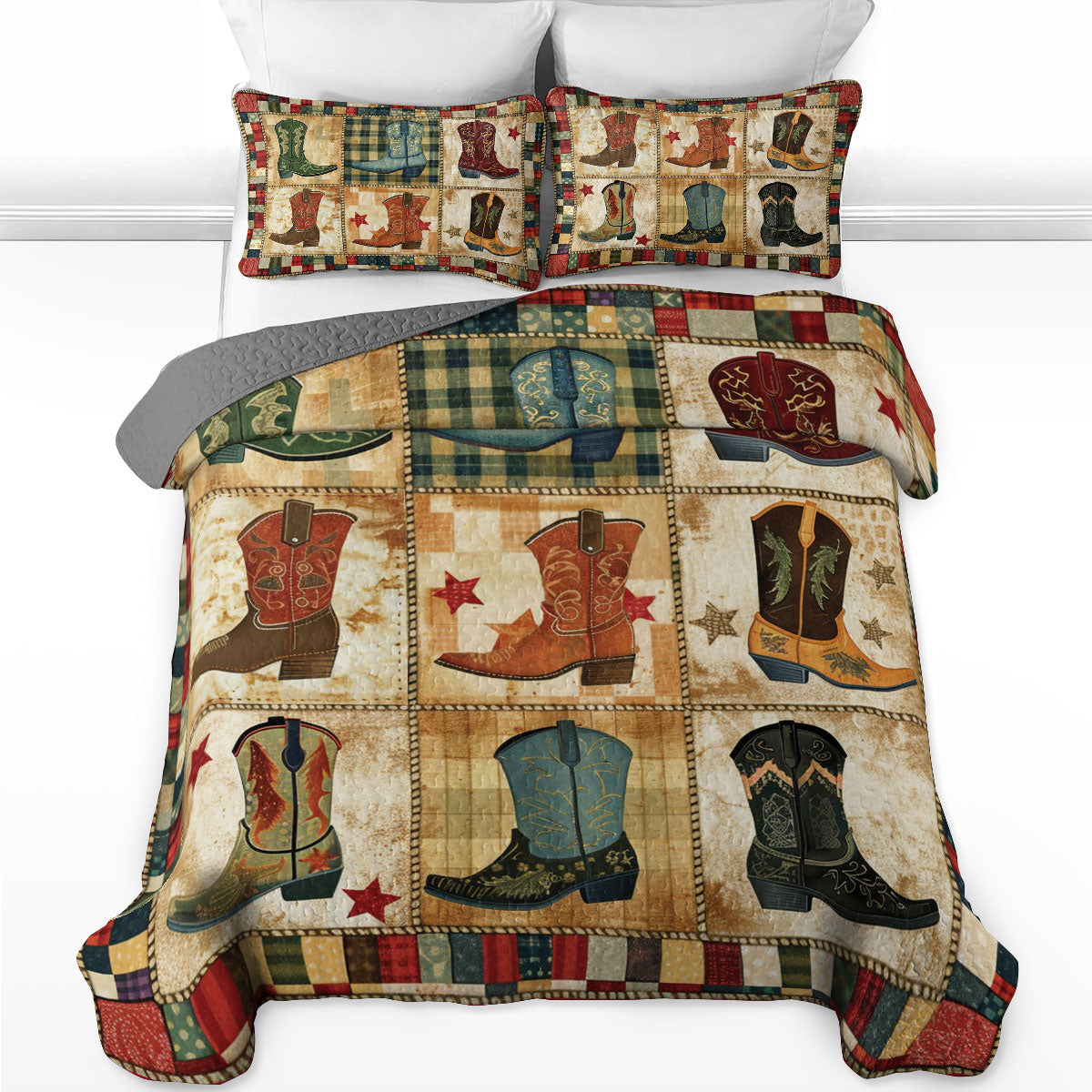 Shineful All Season Quilt 3-Piece Set Rustic Rand