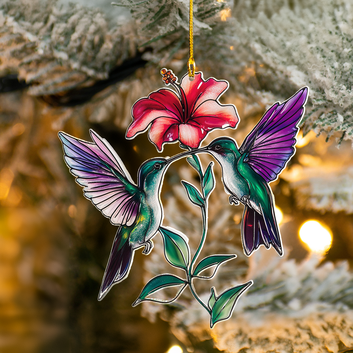 Shineful 2D Acrylic Ornament - Humming Blossom